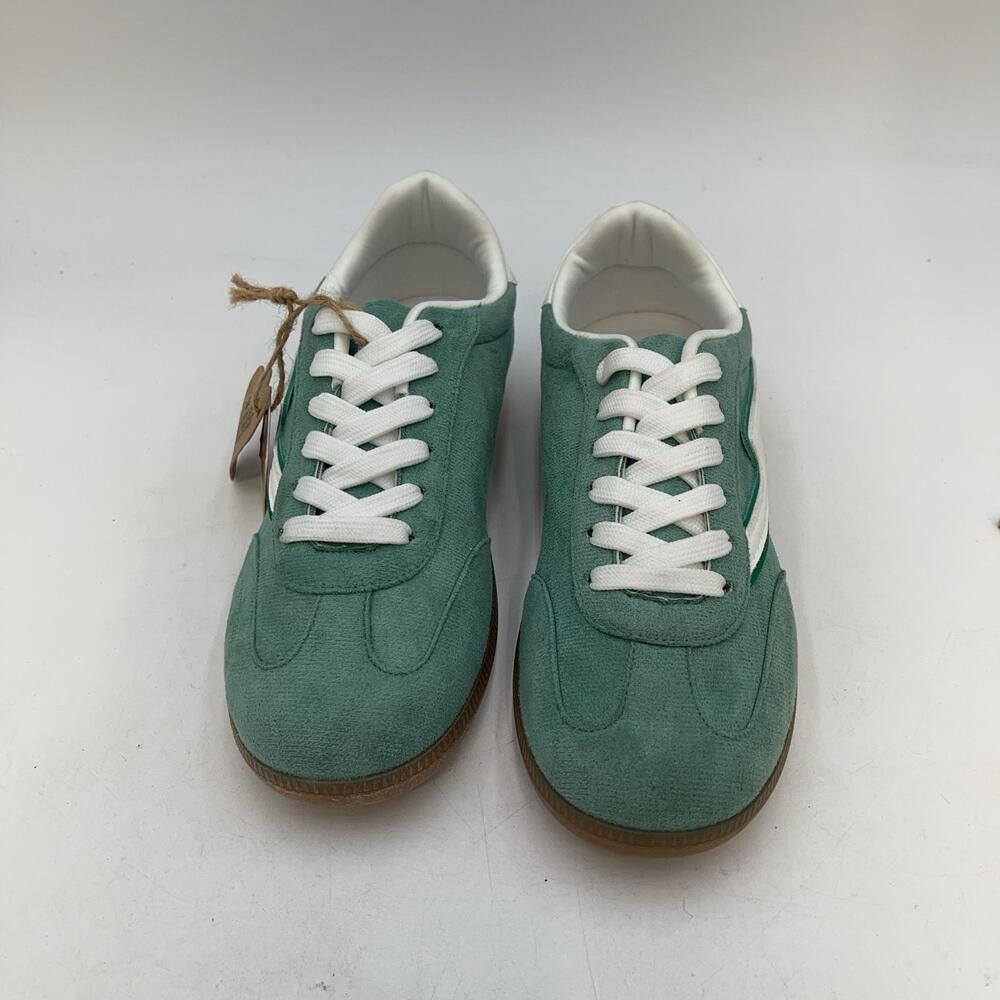 Project Cloud Shoes Womens Size 7.5 Green Canvas Low Top Lace Up Sneakers